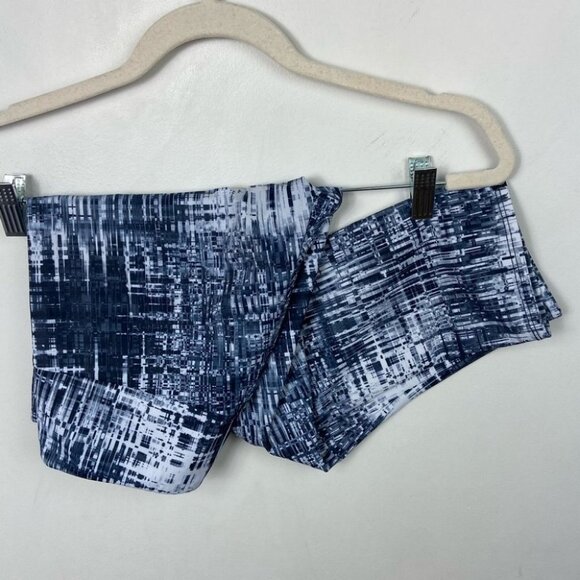 Onzie High Rise Capri Yoga Leggings Static Print Size Small / Medium Made In USA - Picture 9 of 10